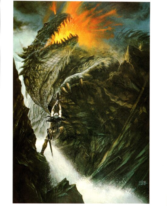 Turambar and Glorund by John Howe from The Book of Lost Tales