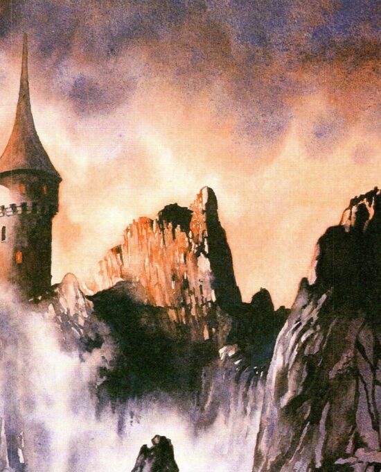 Sam in Mordor by Robert Goldsmith from The Return of the King Vintage art-book page