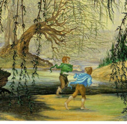 Tom Bombadil by Roger Garland from The Fellowship of the Ring Vintage art-book page