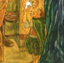 The Arkenstone by Michael Hague from The Hobbit Vintage art-book page