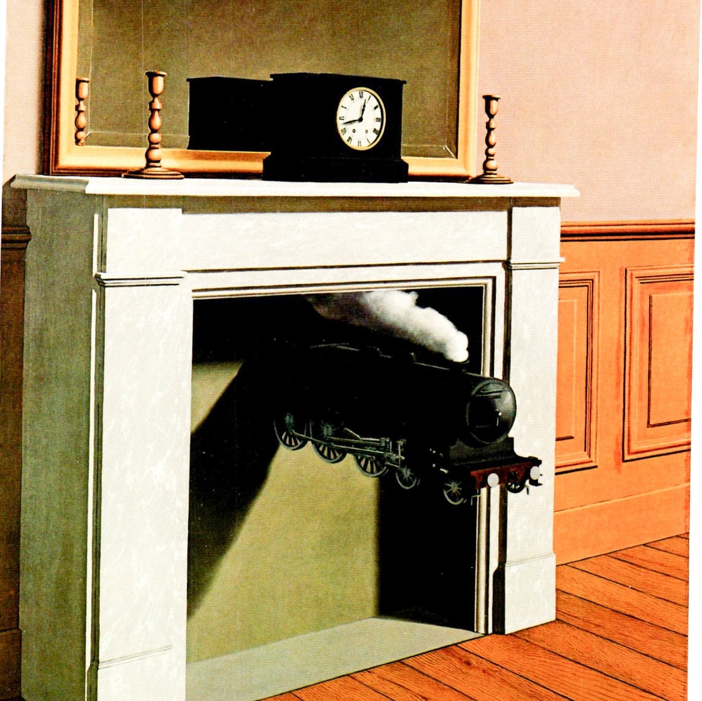 Rene Magritte Vintage art book page "Time transfixed" 1939