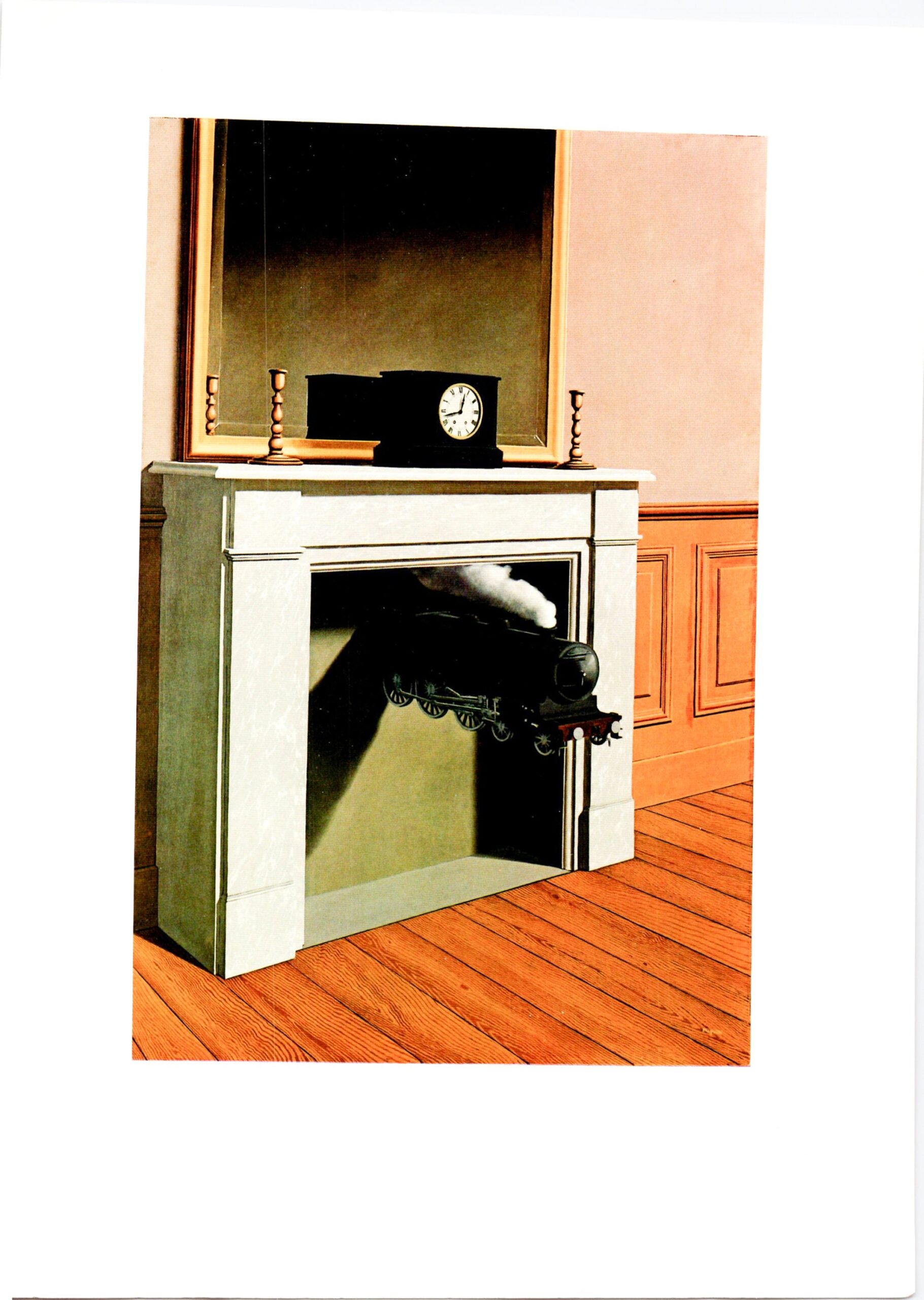 Rene Magritte Vintage art book page "Time transfixed" 1939 - Image 3
