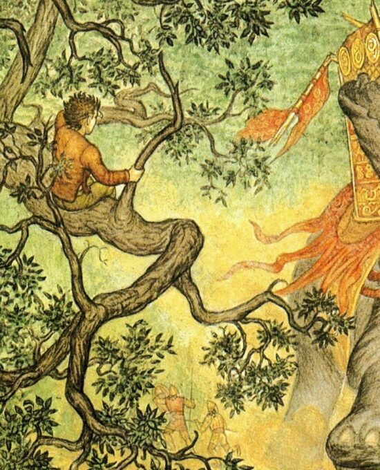 The Oliphaunt by Inger Edelfeldt from The Two Towers Vintage art-book page