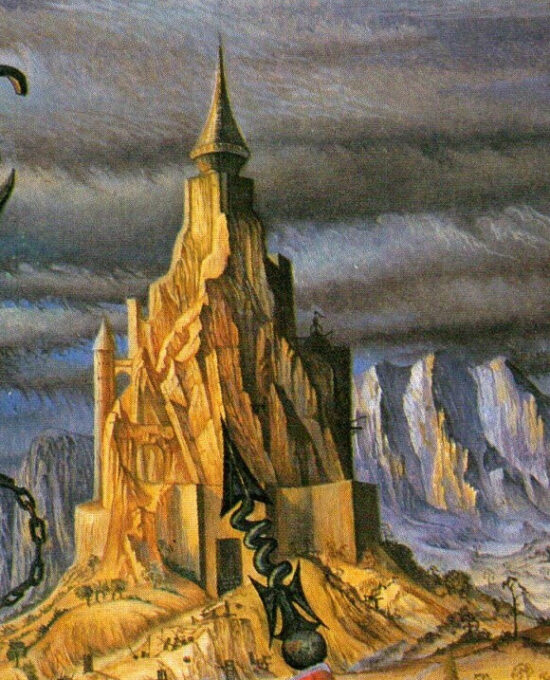 The Lord of the Nazgul by Roger Garland from The Return of the King Vintage art-book page