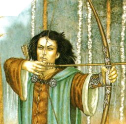 Legolas by Inger Edelfeldt from The Two Towers Vintage art-book page