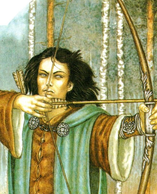 Legolas by Inger Edelfeldt from The Two Towers Vintage art-book page