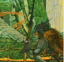 The Bridge of Khazad-Dum by Roger Garland from The Fellowship of the Ring Vintage art-book page