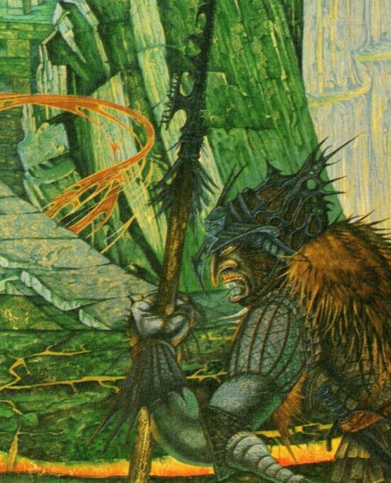 The Bridge of Khazad-Dum by Roger Garland from The Fellowship of the Ring Vintage art-book page