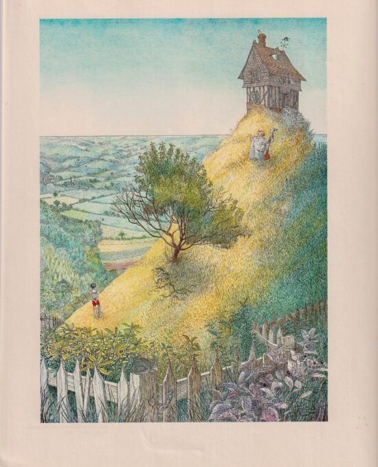 James and the Giant Peach “The hill was so high…” Nancy Ekholm Burkert Vintage art book page Children’s book art FREE SHIPPING