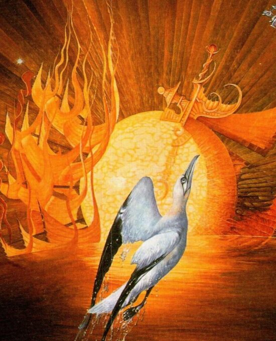 Earendil and Elwing by Roger Garland from The Silmarillion Vintage art-book page