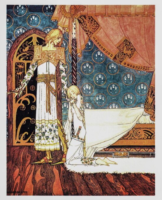 Art Nouveau Kay Nielsen Print: 1914 Vintage Book Illustration
