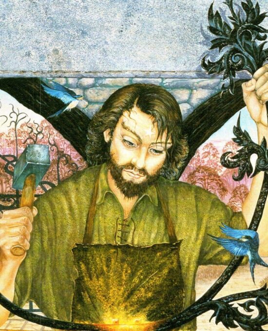 The Smith of Wootton Major by Roger Garland Vintage art-book page