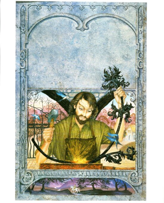 The Smith of Wootton Major by Roger Garland Vintage art-book page