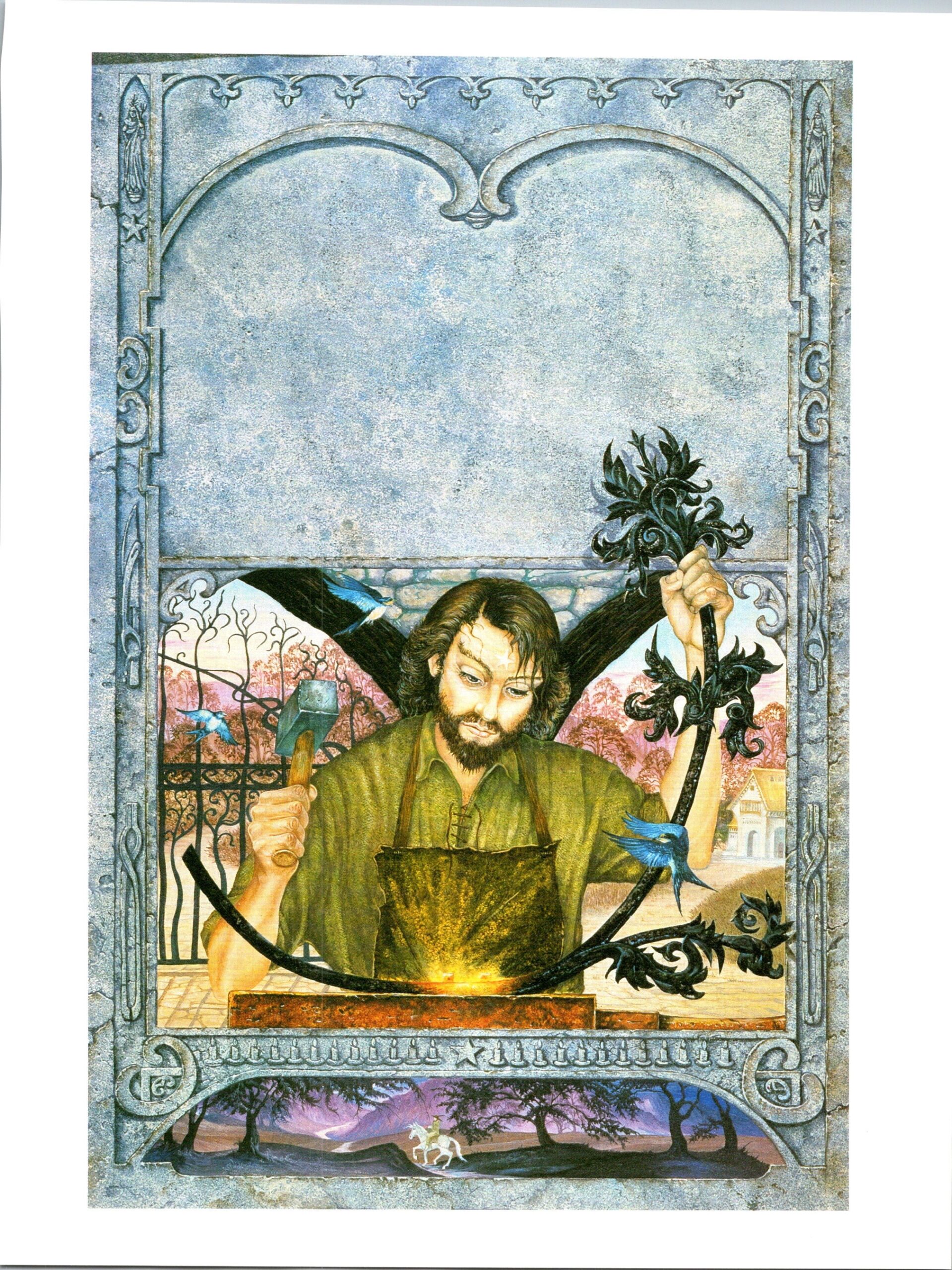 The Smith of Wootton Major by Roger Garland Vintage art-book page - Image 2