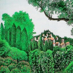 Maurice Grimaldi "le Gros arbre" Vintage art book page print from Collection Holzinger, Munich
