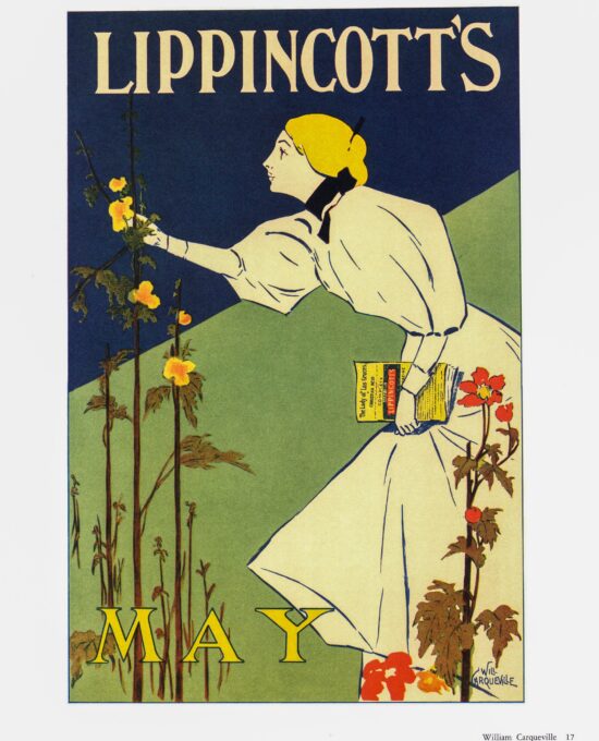 Vintage Carqueville Victorian Magazine Cover Art Print – 1895