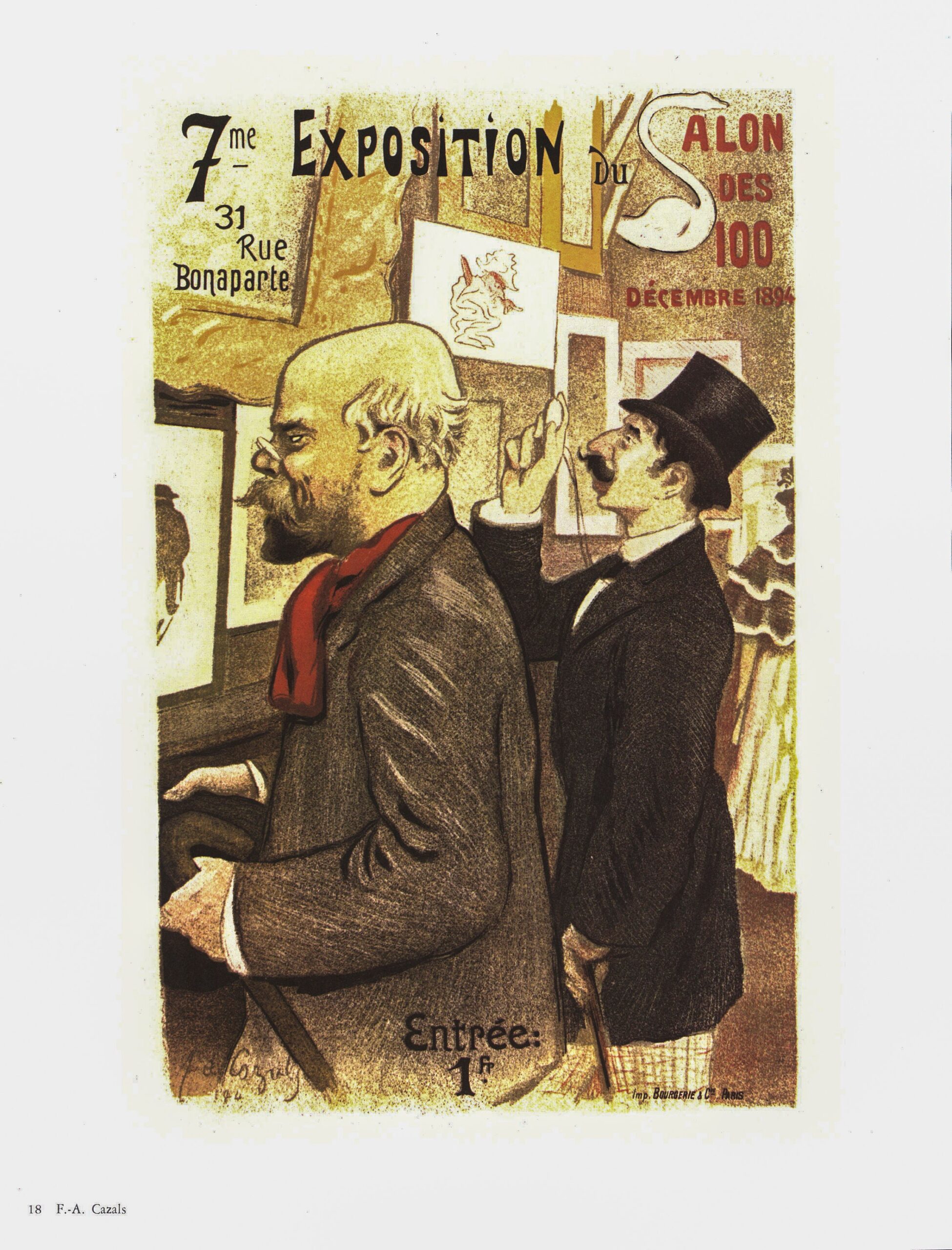 Vintage Carqueville Victorian Magazine Cover Art Print - 1895 - Image 4