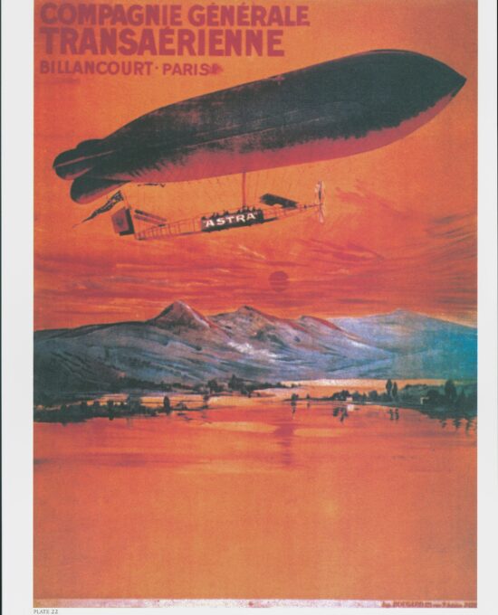 Antique Aviation Art “Campagnie Generale Transaerienne” 1909 Vintage book page