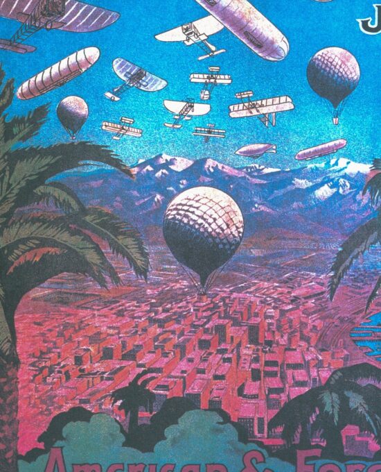 Vintage “Los Angeles Aviation Meet” Art Print – 1910 Book Page