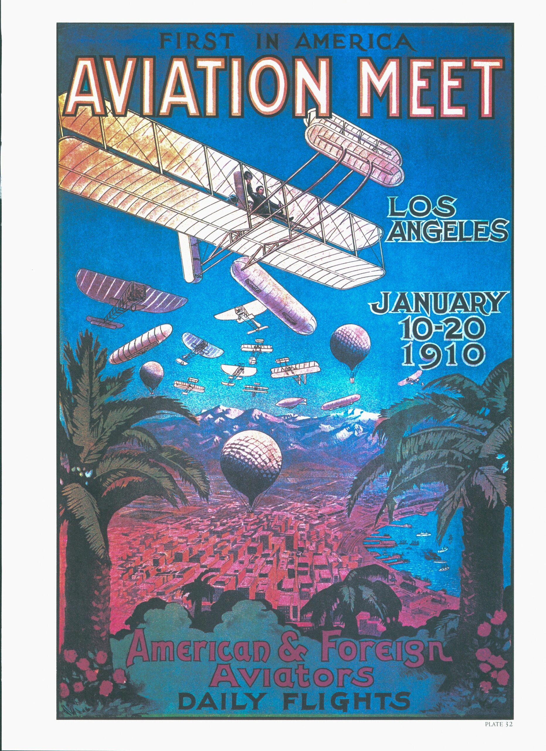 Vintage "Los Angeles Aviation Meet" Art Print - 1910 Book Page - Image 3