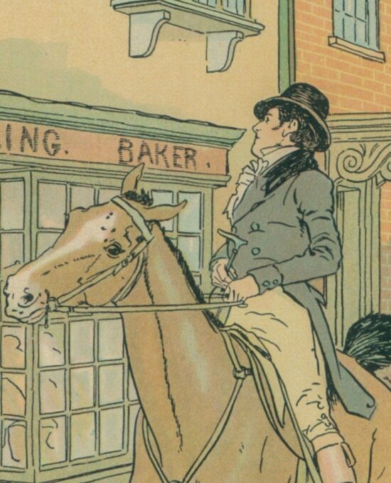 from an antique copy of Jane Austen’s “Emma” Color illustration by C.E. Brock