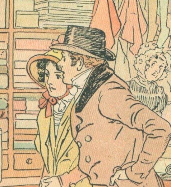 from an antique copy of Jane Austen’s “Emma” Color illustration by C.E. Brock