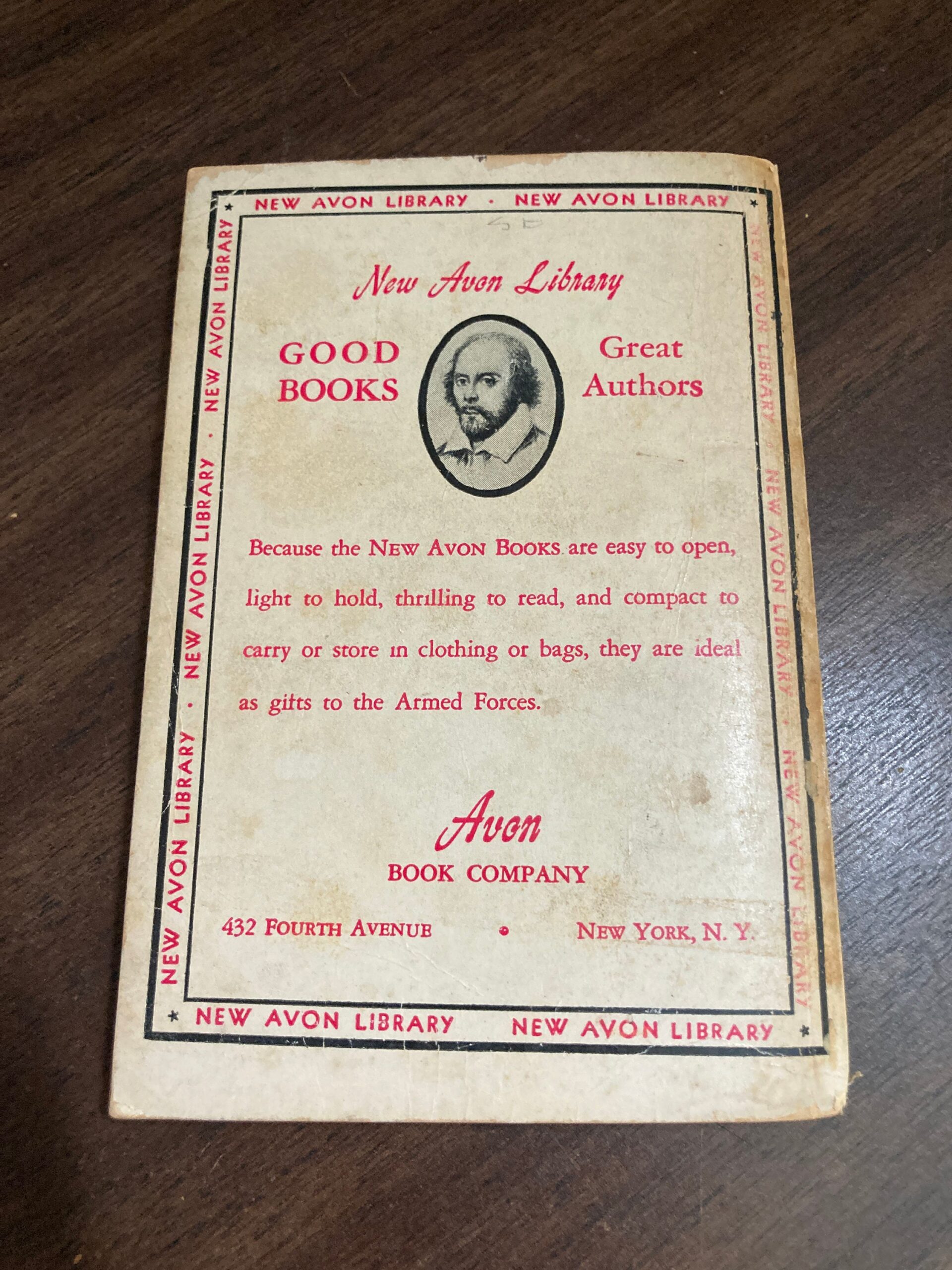 Raymond Chandler "The Big Sleep" Avon Library print 1943 Vintage early print paperback - Image 2