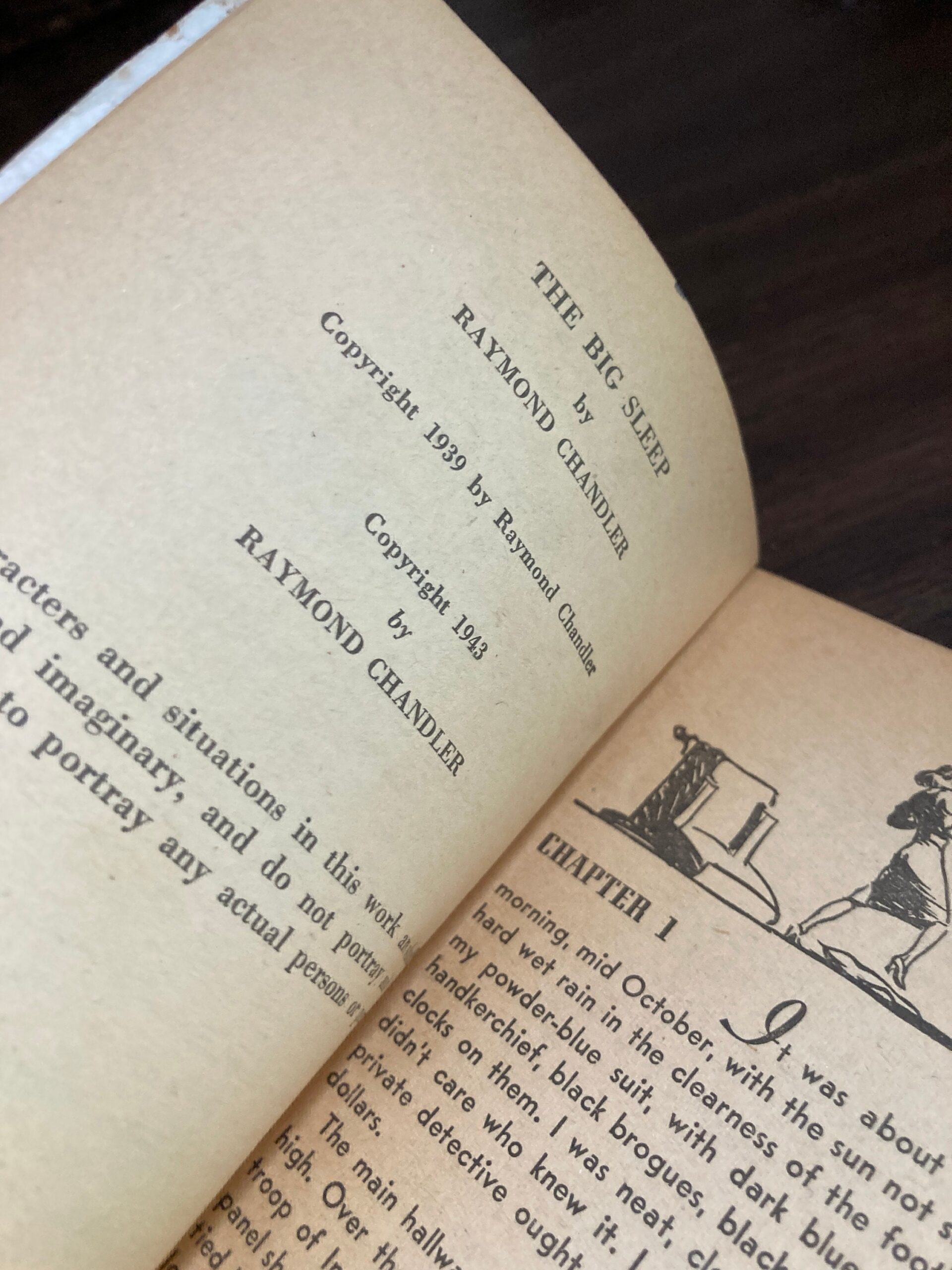 Raymond Chandler "The Big Sleep" Avon Library print 1943 Vintage early print paperback - Image 5