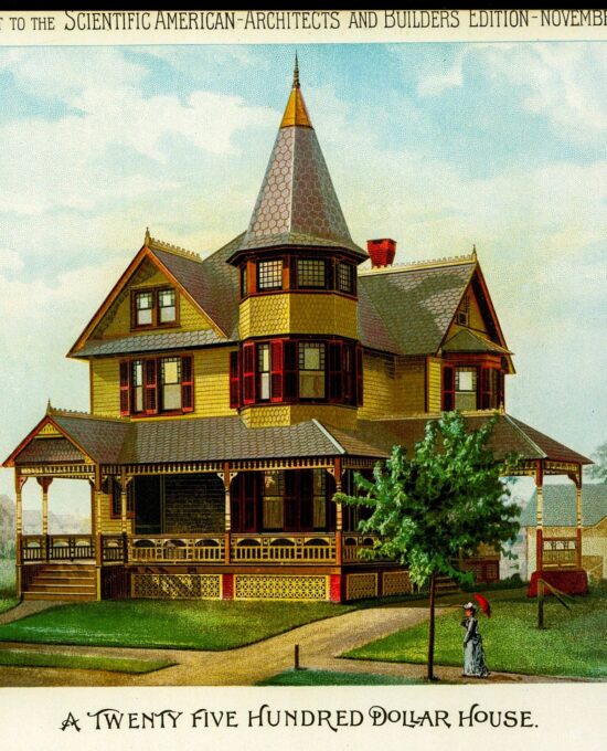 1891 Scientific American Victorian House Color Plate