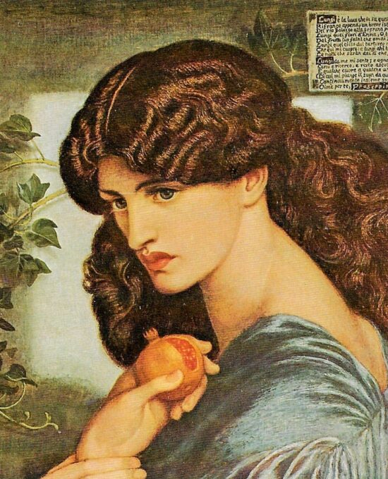 Prosperpine 1874 ’70s art book page Dante Gabriel Rossetti