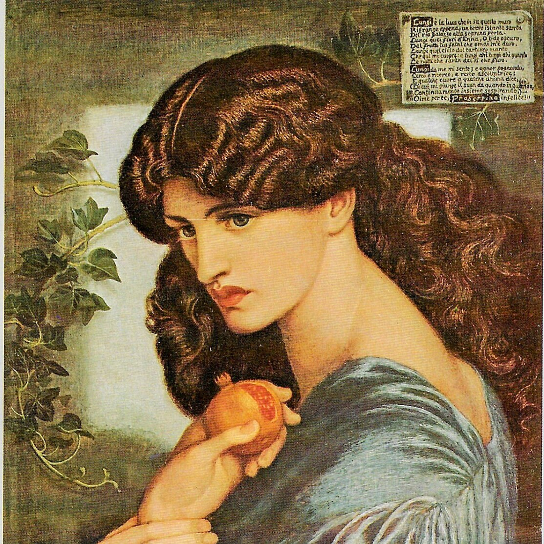 Prosperpine 1874 '70s art book page Dante Gabriel Rossetti