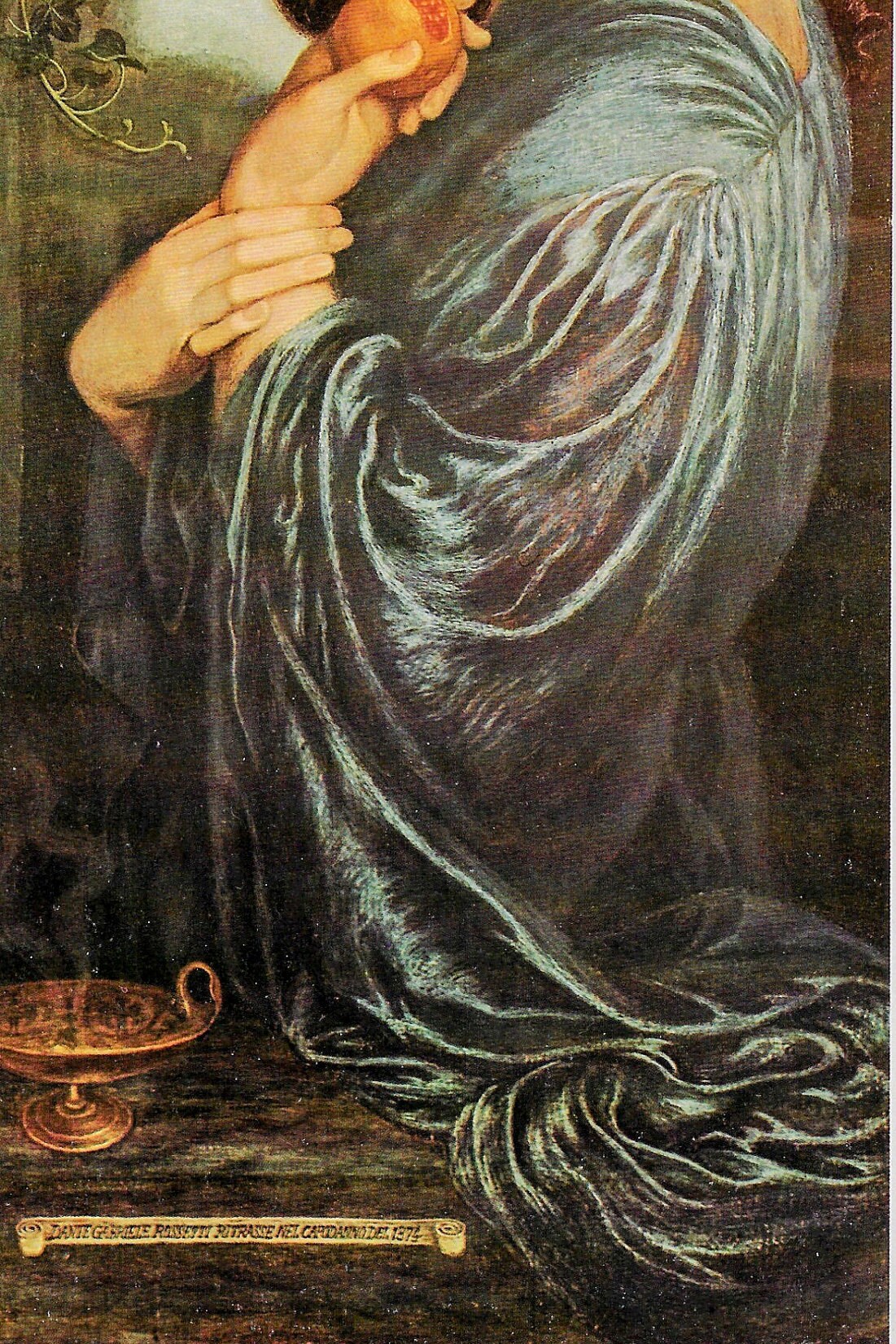 Prosperpine 1874 '70s art book page Dante Gabriel Rossetti - Image 2