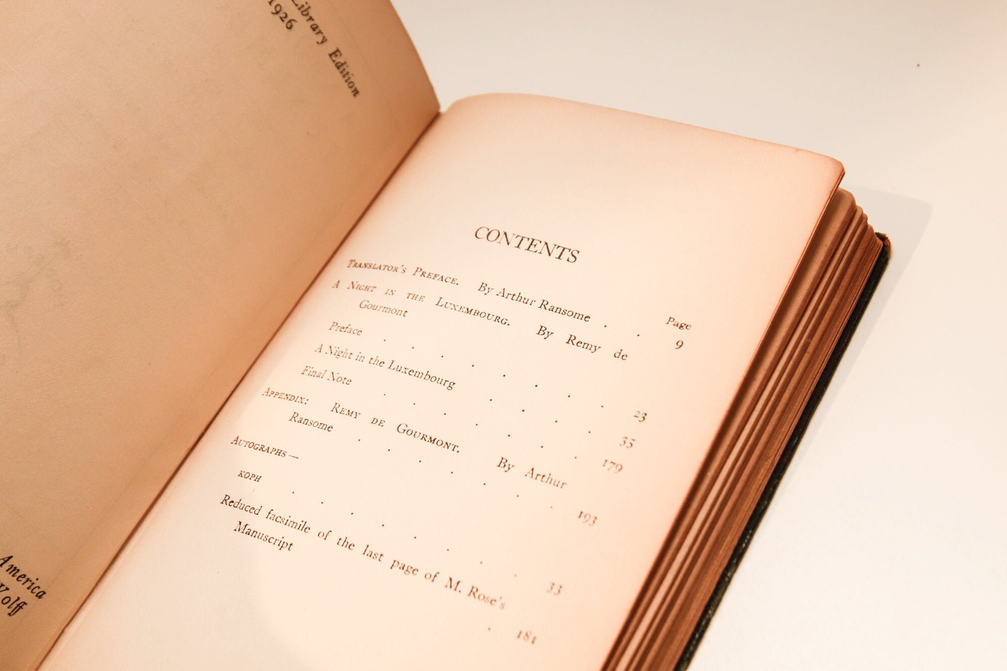 Vintage "A Night in the Luxembourg" Book - 1926 First Edition - Image 9