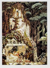Kay Nielsen "Sleeping Beauty" Vintage Book Illustration (1970s)