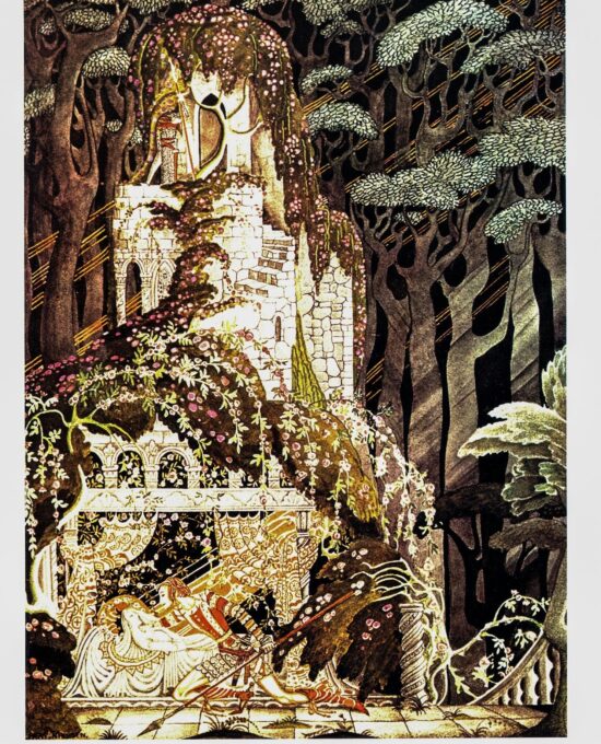 Kay Nielsen “Sleeping Beauty” Vintage Book Illustration (1970s)