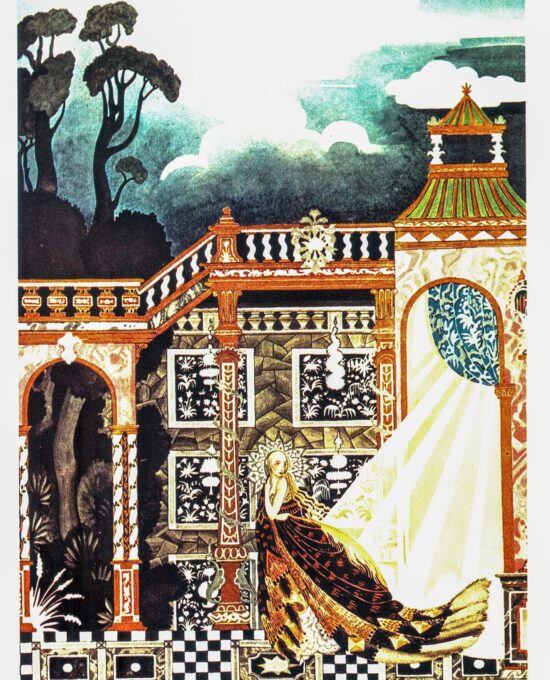 Arts & Crafts illustration Kay Nielsen “The King could not find her” Brothers Grimm print