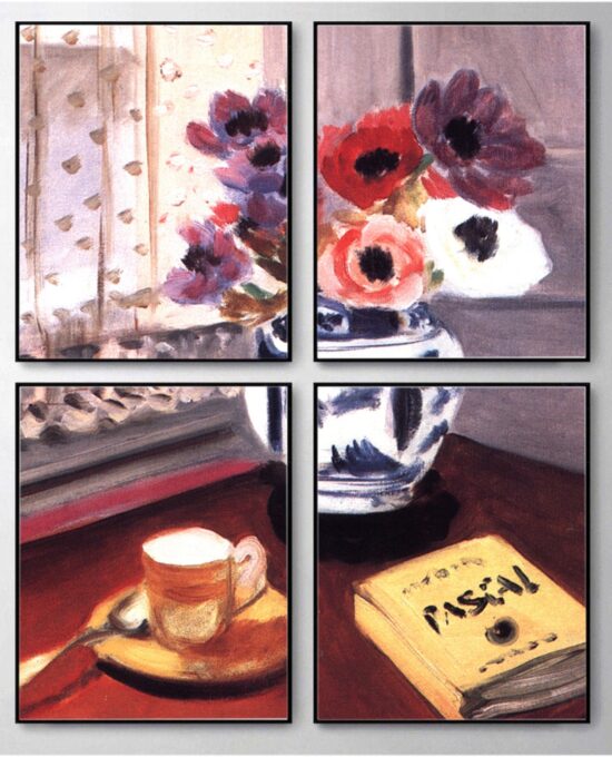 Henri Matisse “Les pensees de Pascal” [1924] Quadriptych print set (4) 8 x 10″ prints