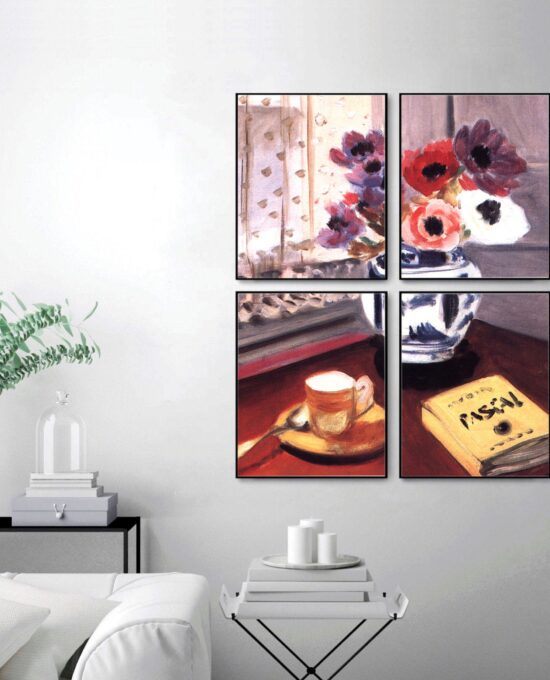 Henri Matisse “Les pensees de Pascal” [1924] Quadriptych print set (4) 8 x 10″ prints