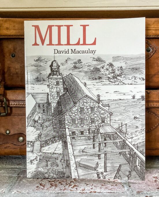 David Macaulay “The Mill” Classic vintage large format children’s art story book c.1986