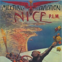 1910 Aviation Art Print: Vintage "Meeting d'Aviation" Book Page (9 3/4 x 13")
