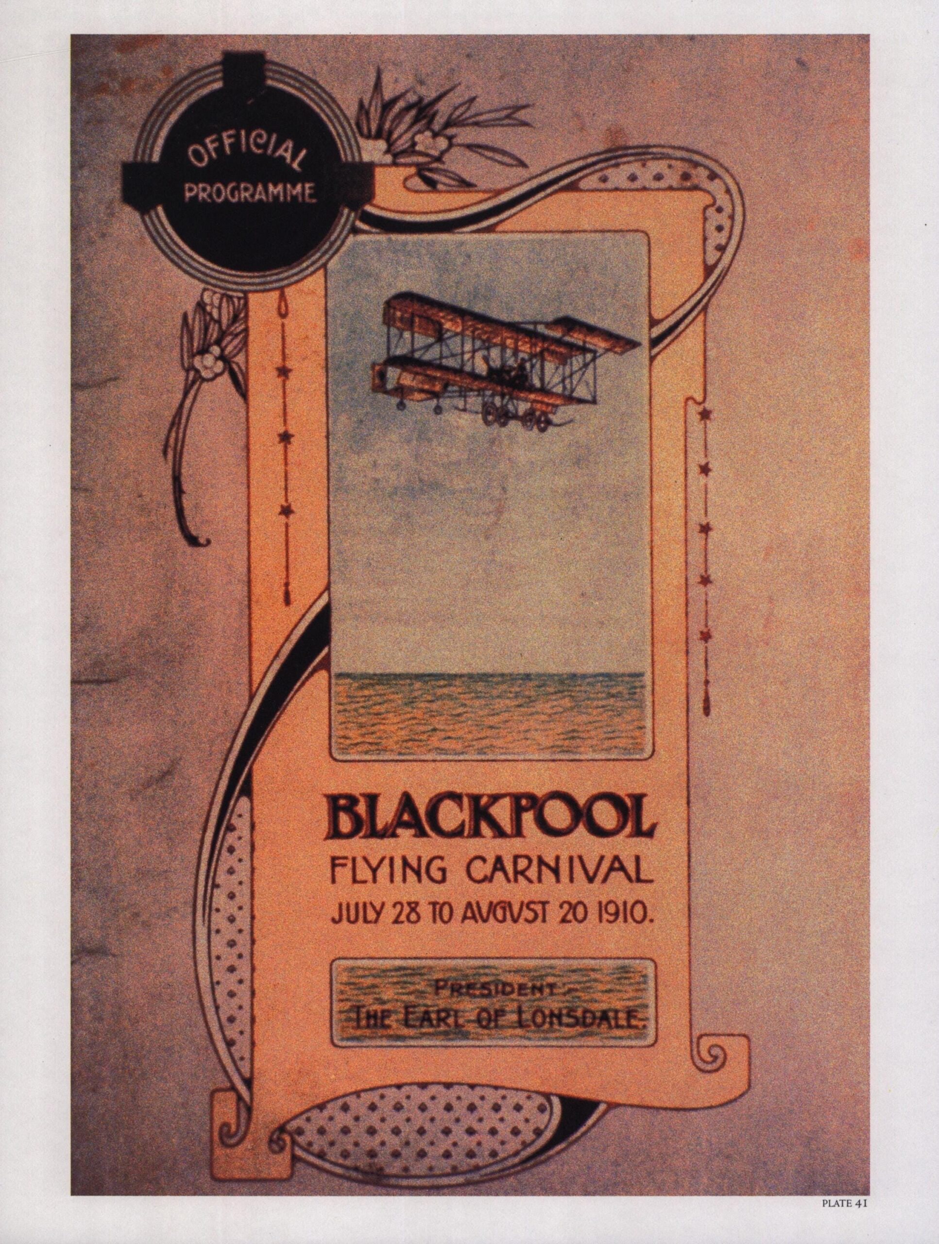 1910 Aviation Art Print: Bordeaux & Blackpool Vintage Flight Illustration - Image 4