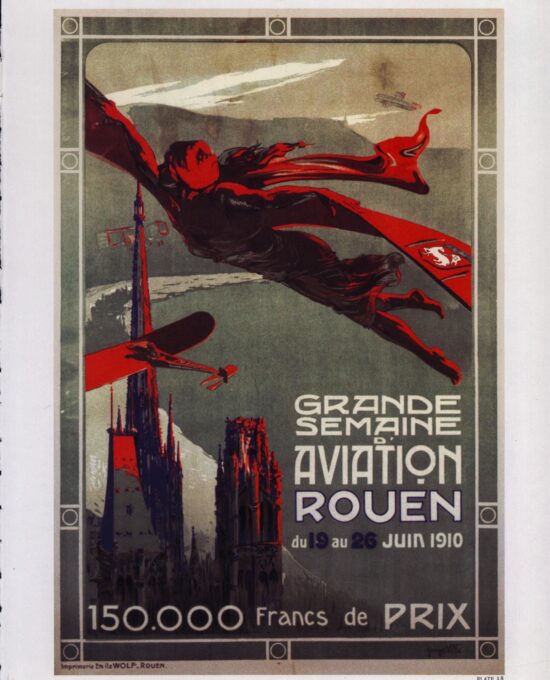 1910 Aviation Art Print: Grande Semaine d’Aviation, Rouen/Reims