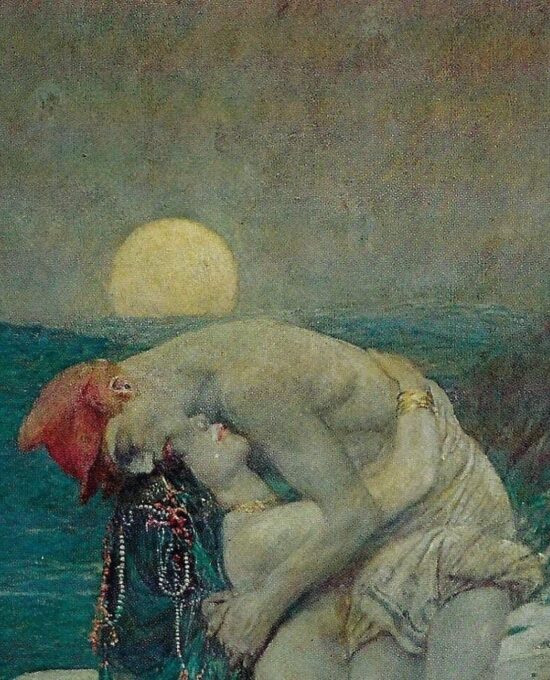 Howard Pyle “The Mermaid” 1910 An unpublished work Recovered vintage book page Brandywine artists