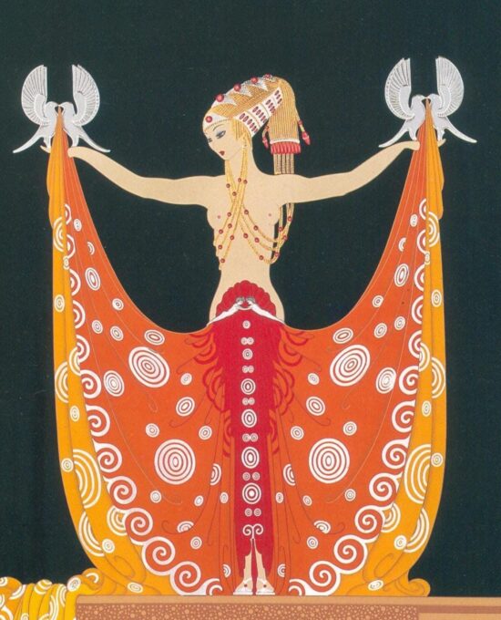 Vintage Erte Art Deco Print: “Venus” Book Page (10×13.5″)