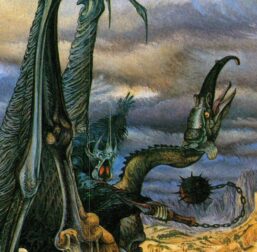 The Lord of the Nazgul by Roger Garland from The Return of the King Vintage art-book page