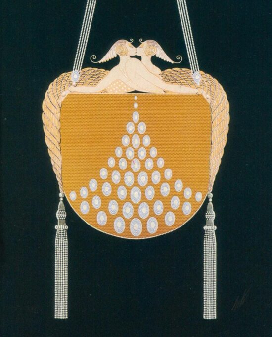 Vintage Erte Art Deco Print: “The Clasp” Book Page (10×13.5″)