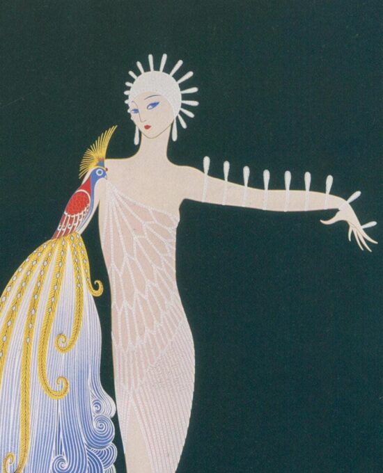 Erte Art Deco Print: “Diva I” Vintage Fashion Illustration