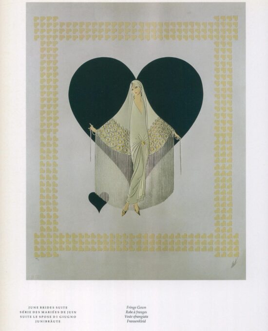 Erte Art Deco Print: Vintage “Fringe Gown” Book Page