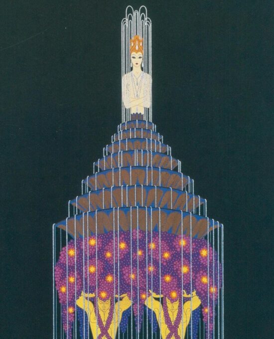 Erte Art Deco “Perfume” Print: 1988 Vintage Book Page (10×13.5″)