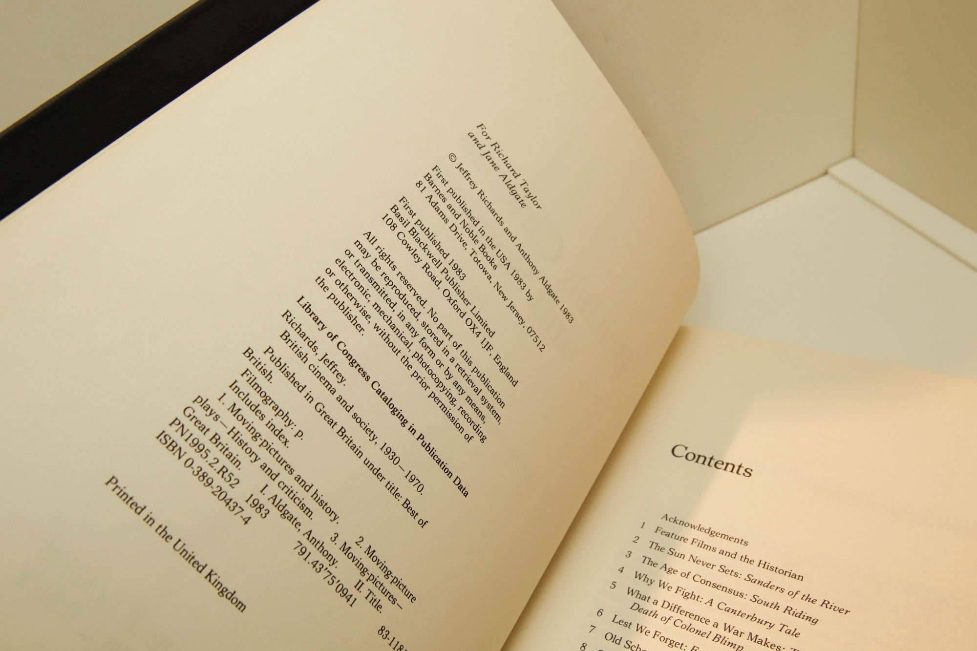 Film history "British Cinema and Society 1930-1970" 1983 vintage hardcover - Image 6